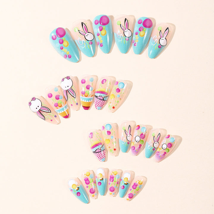Decorative Easter-Themed Nail Art Extensions Stornfield