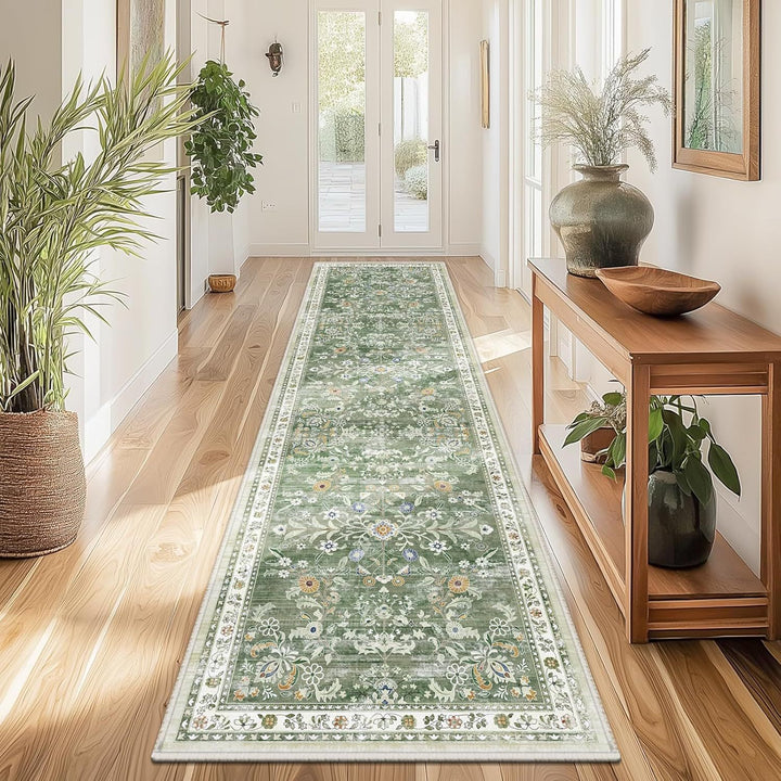 Floral Pattern Runner Rug