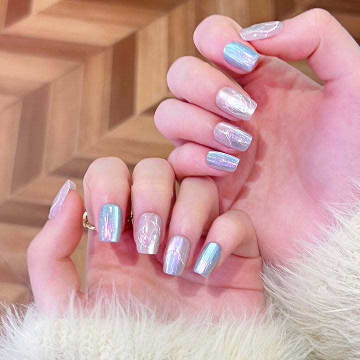 Artistic Nail Tips with Floral Design Stornfield