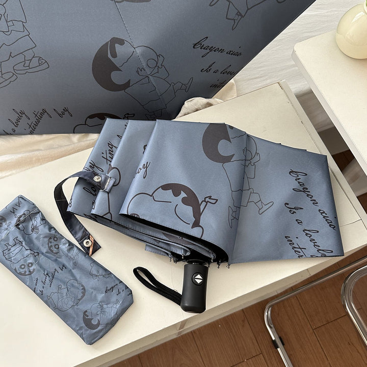 Women's Automatic Umbrella with Creative Comic Design Stornfield