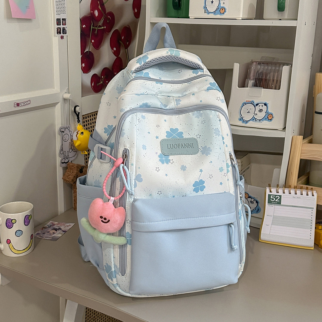 Stylish Floral Print Student Backpack Stornfield