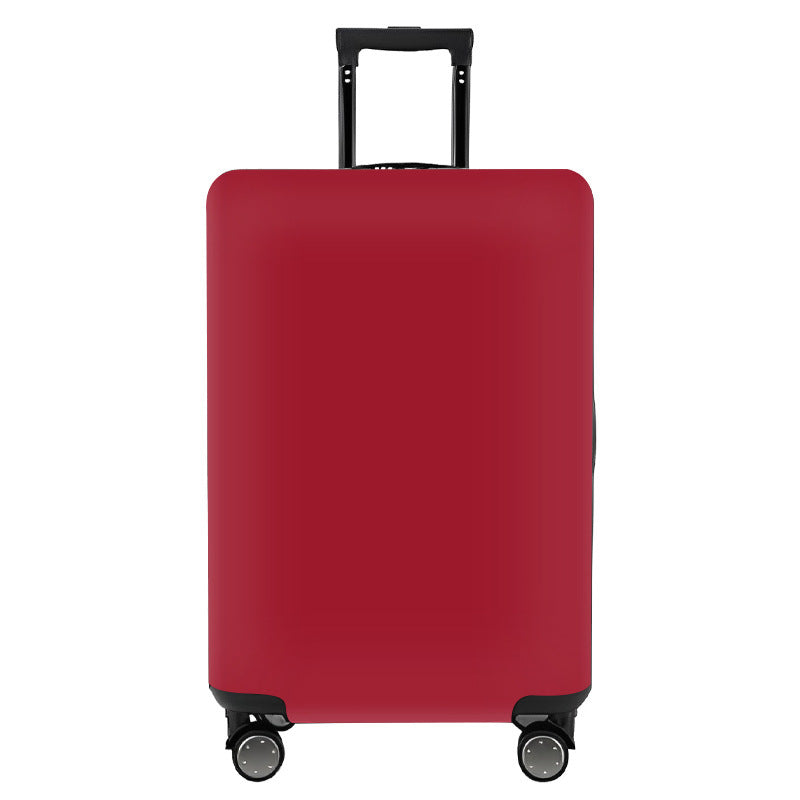 Unisex nan elastic motif suitcase cover made of stretchable polyester with handle and wheel openings Stornfield