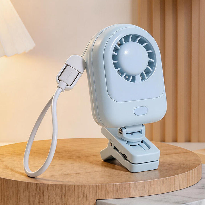 Women's Portable Clip Fan with USB Charging Option and Outstanding Flexibility Stornfield