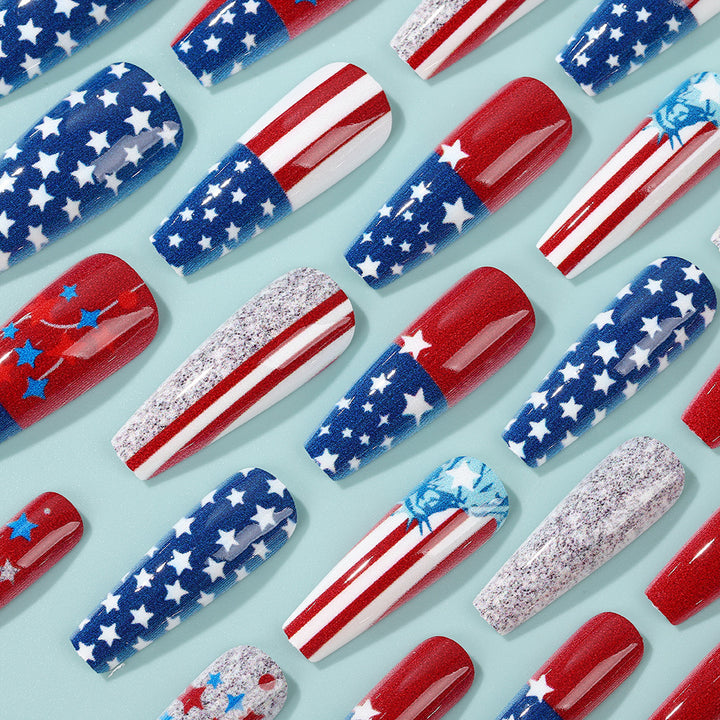 Creative Nail Art with Patriotic Design Stornfield