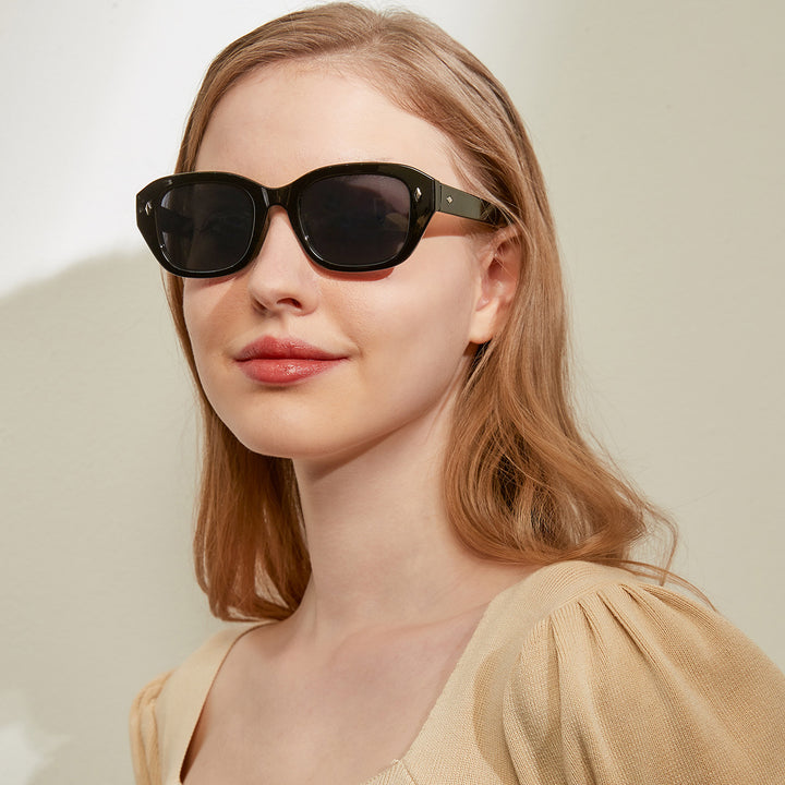 Women's stylish square sunglasses with high-quality tortoiseshell frame Stornfield