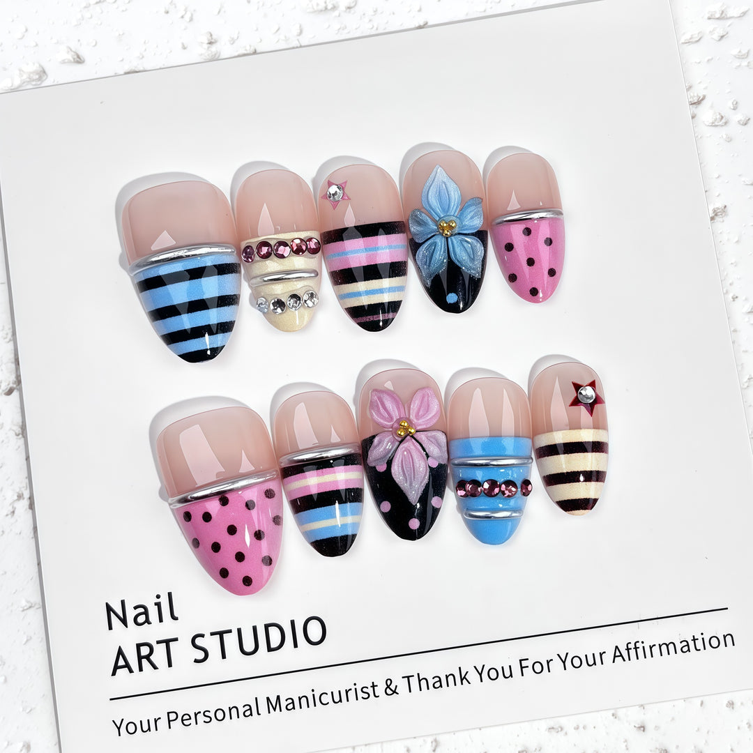 Artistic Press-On Nail Set 1790745541