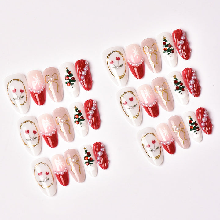 Festive-Themed Decorative Press-On Nail Art Set Stornfield