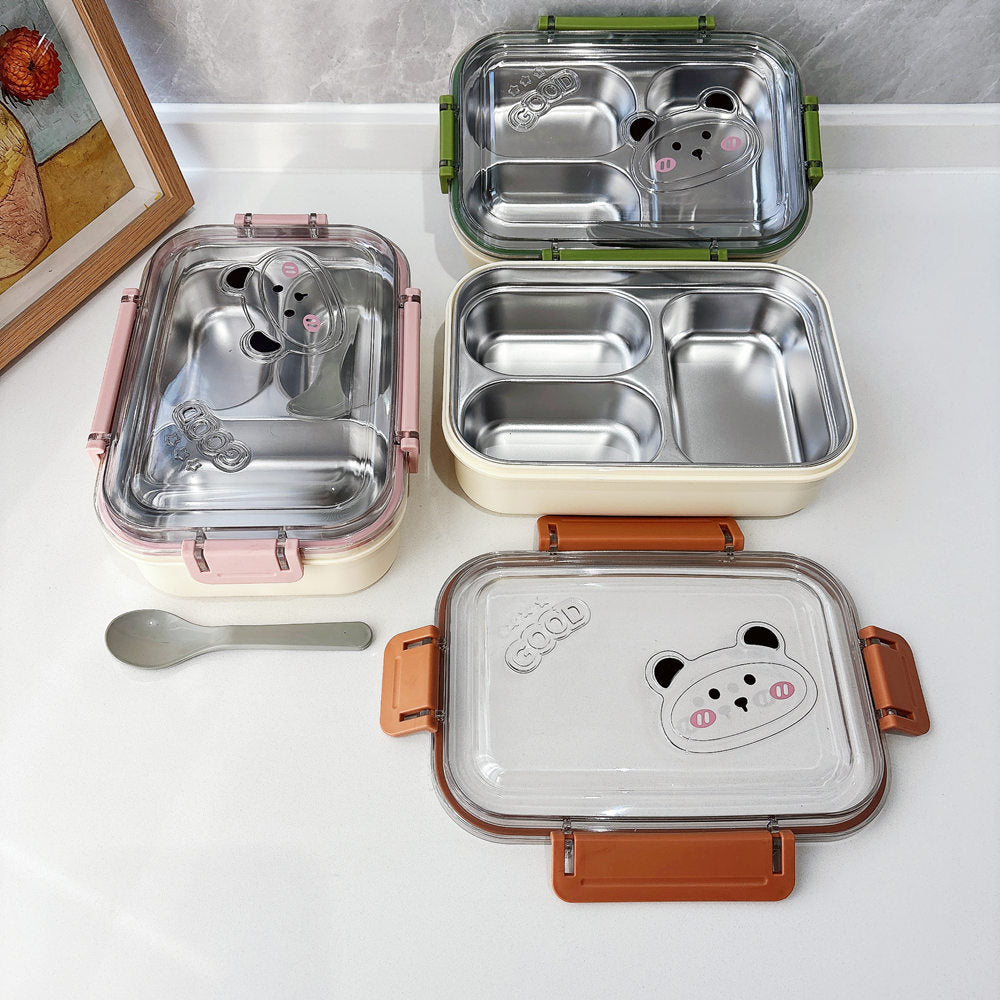 Fun-Shaped Multi-Section Stainless Steel Lunch Box