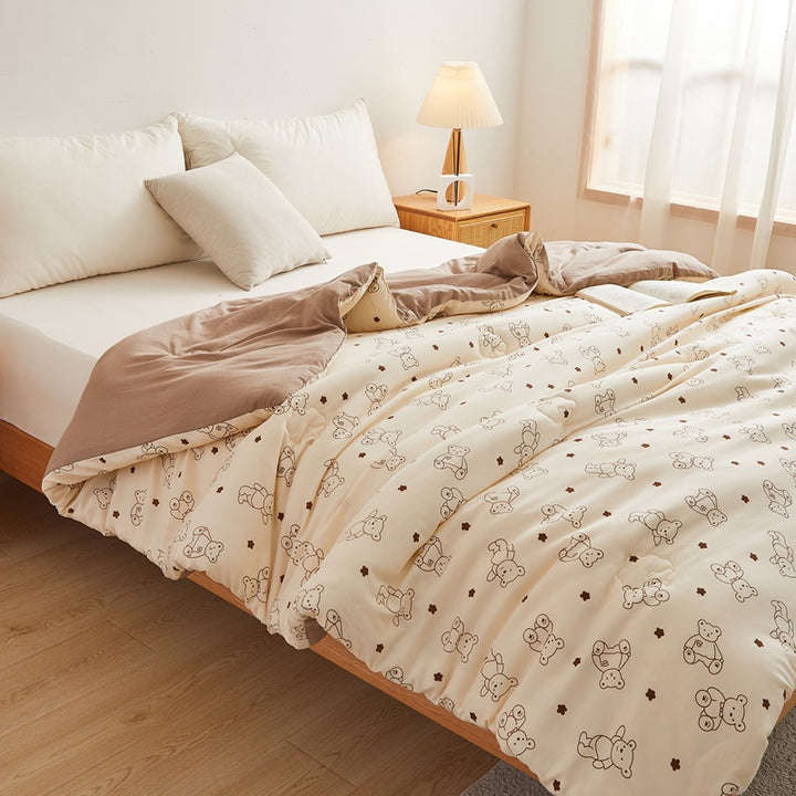 Women's cozy blanket with lovely bear pattern Stornfield