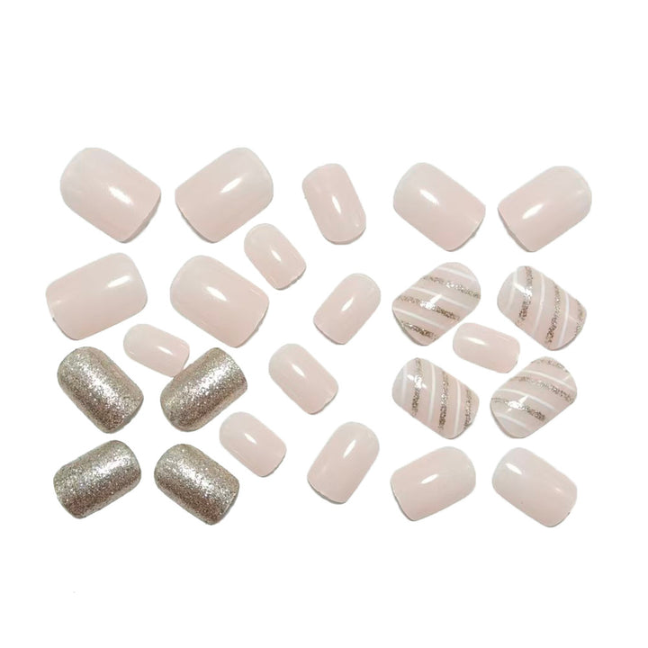 Glamorous artificial nails with glitter and ombre Stornfield