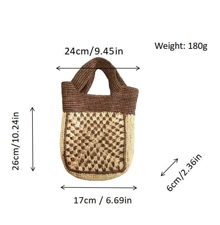 Handmade basket bag with traditional weaving pattern Stornfield