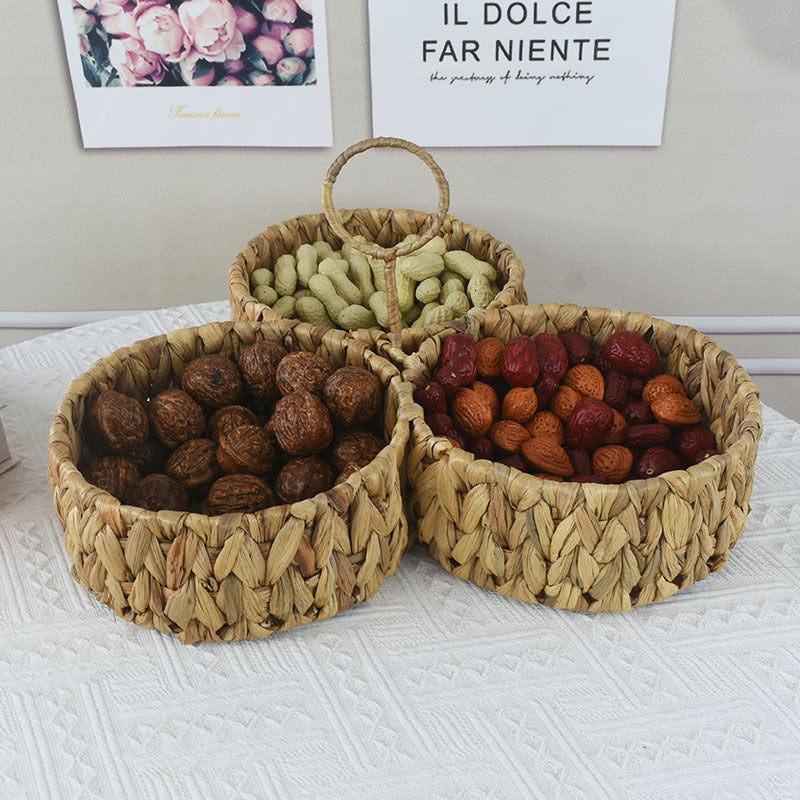 Multi-Sectional Handcrafted Woven Storage Basket Stornfield