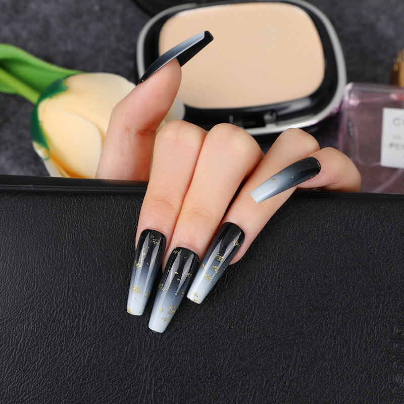 Elegant artificial nails with gold accents Stornfield