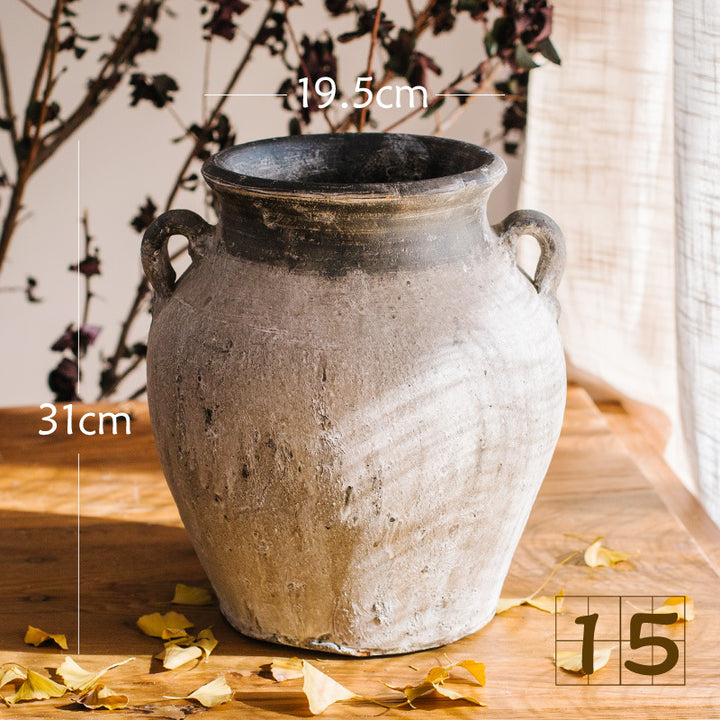 Rustic ceramic pot with handmade design Stornfield