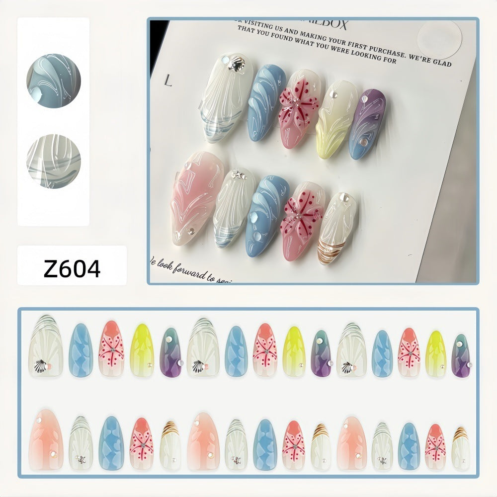 Artificial Nail Set with Floral 3D Design Stornfield