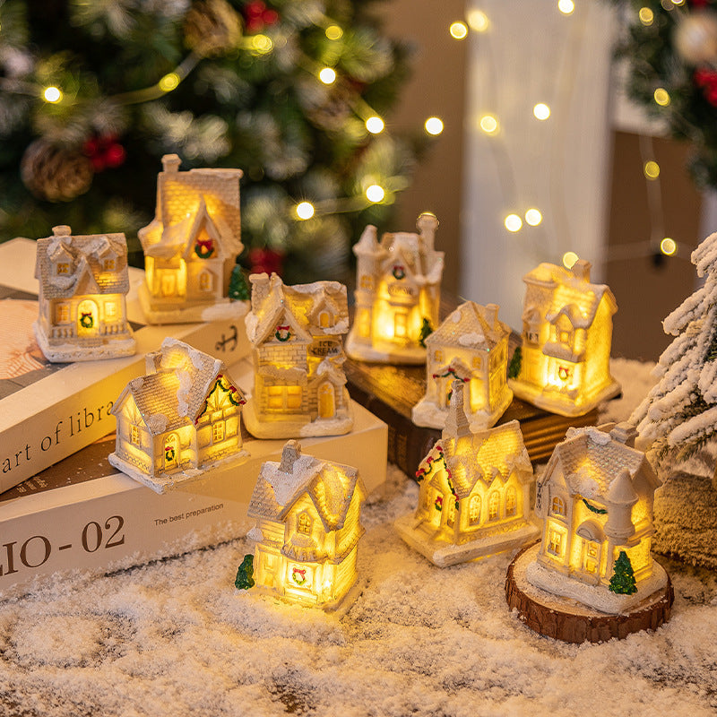 Decorative LED Light-Up Christmas House