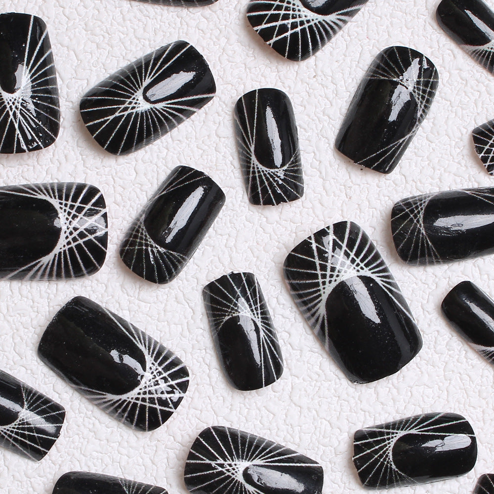 Geometric Patterned Press-On Nails Stornfield