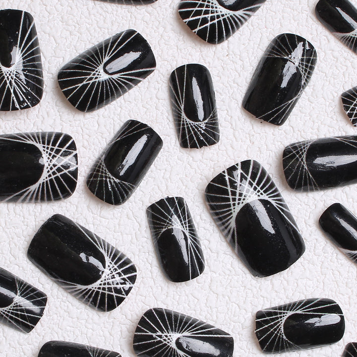 Geometric Patterned Press-On Nails Stornfield
