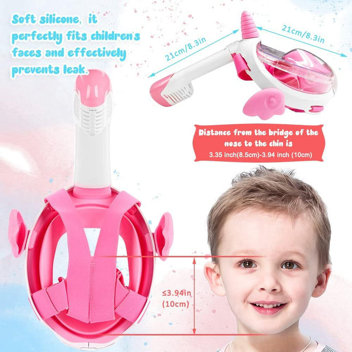 Diving mask with curved field of view and flexible silicone frame Stornfield