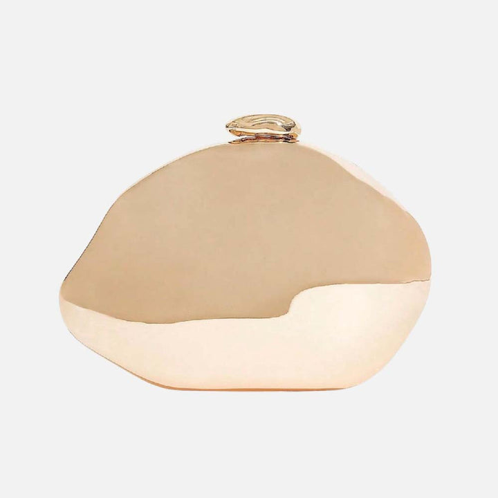 Sculptural Metallic Acrylic Clutch