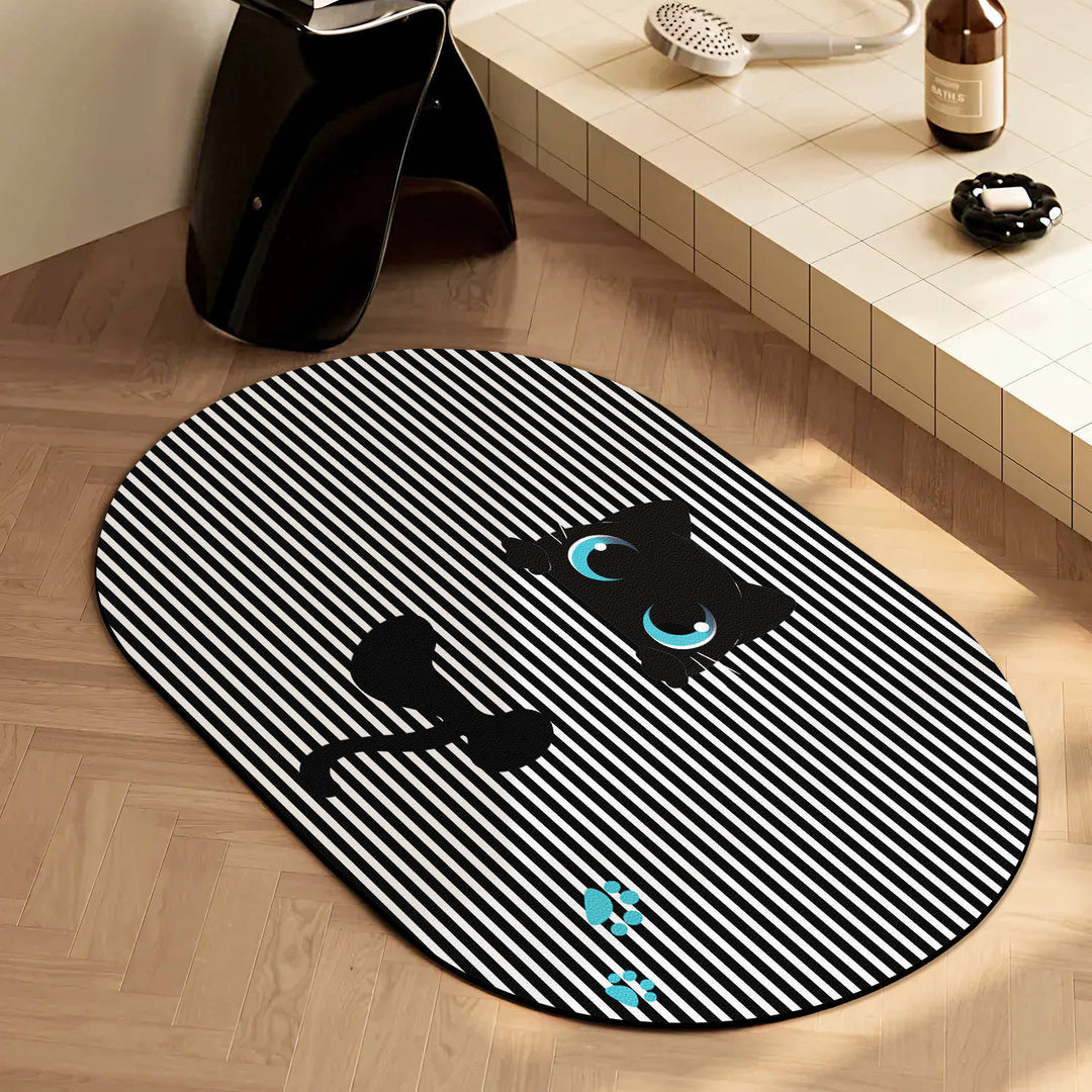 Cat-Themed Decorative Area Mat
