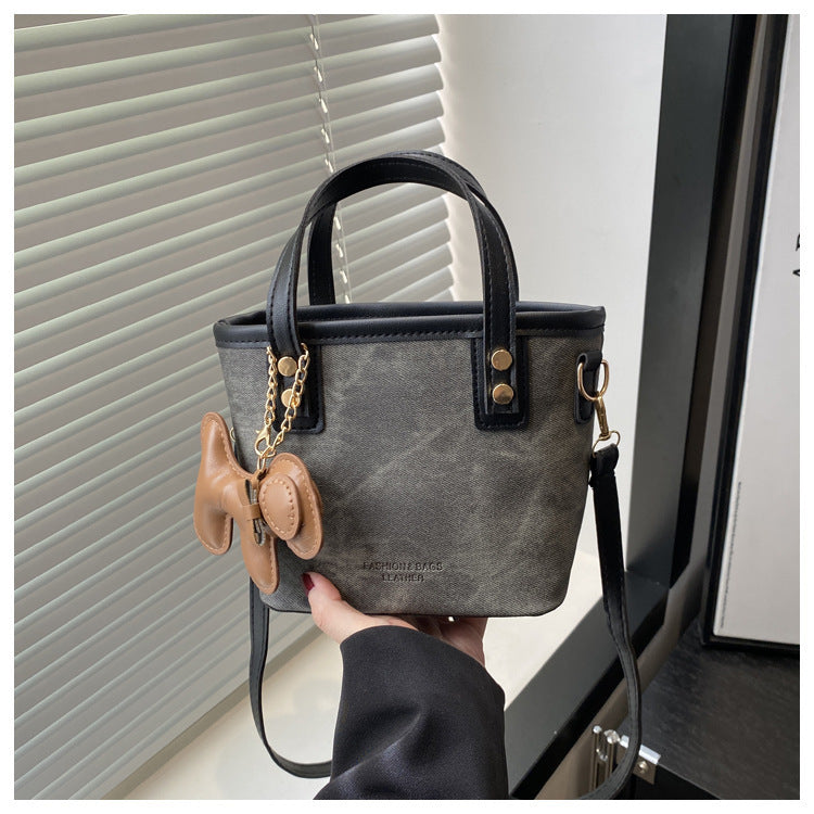 Playful Denim Mini Handheld Tote Bag Stornfield