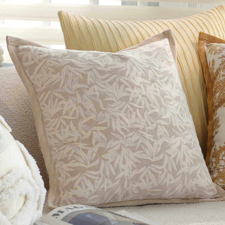 High-quality decorative pillow with elegant leaf pattern