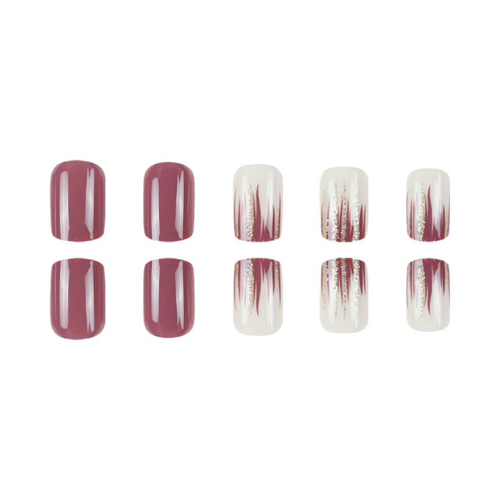 Elegant Glossy Nail Art Press-On Extensions Stornfield