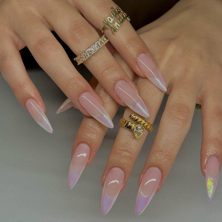 Elegant Stiletto artificial nails with ombre effect Stornfield