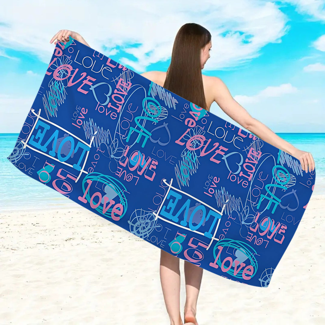 large beach towel with colorful butterfly design Stornfield