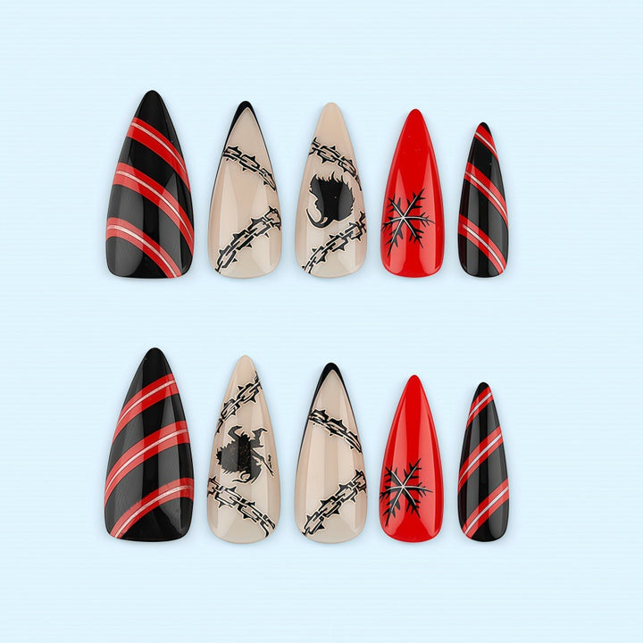 Creative Nail Design Set in Gothic Style Stornfield