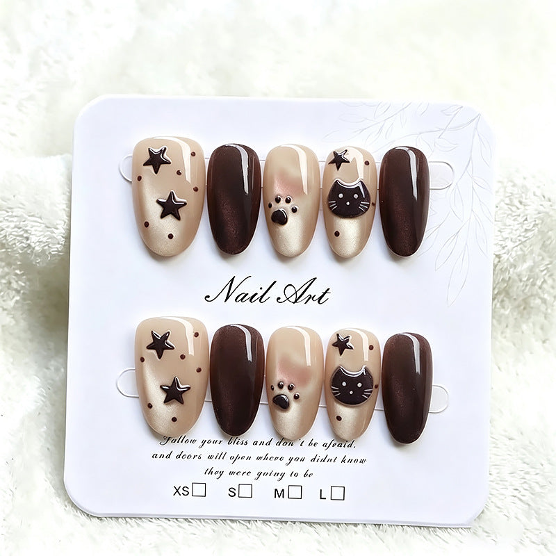 Thematic Artistic Press-On Nail Design Stornfield