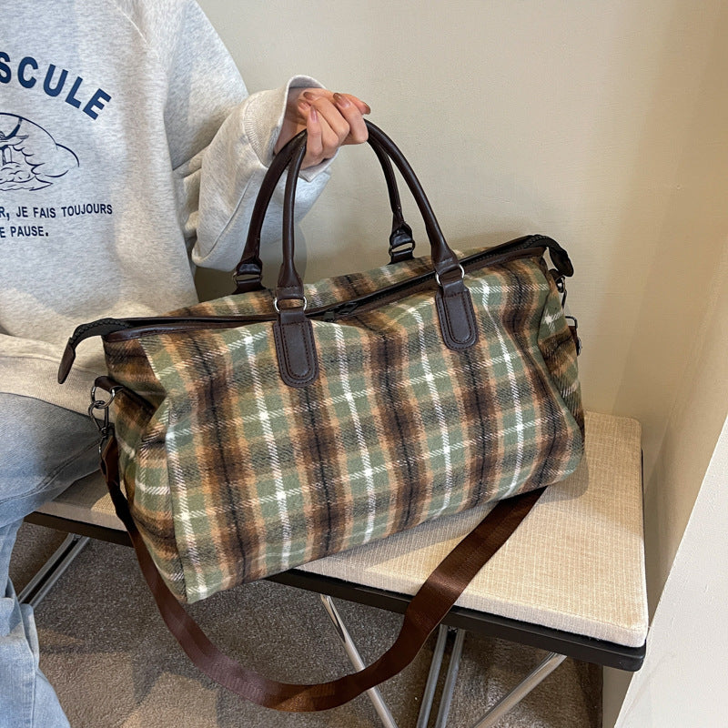 Stylish Plaid Travel Duffel Bag Stornfield