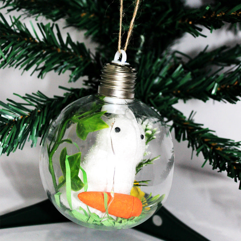 Festive Holiday Ornament with Bunny Figurine Stornfield