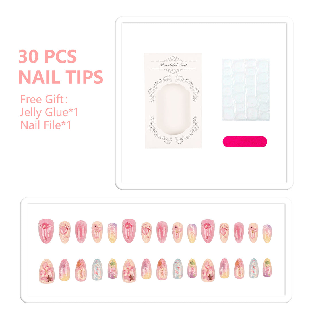 Artisanal Press-On Nail Tips Set