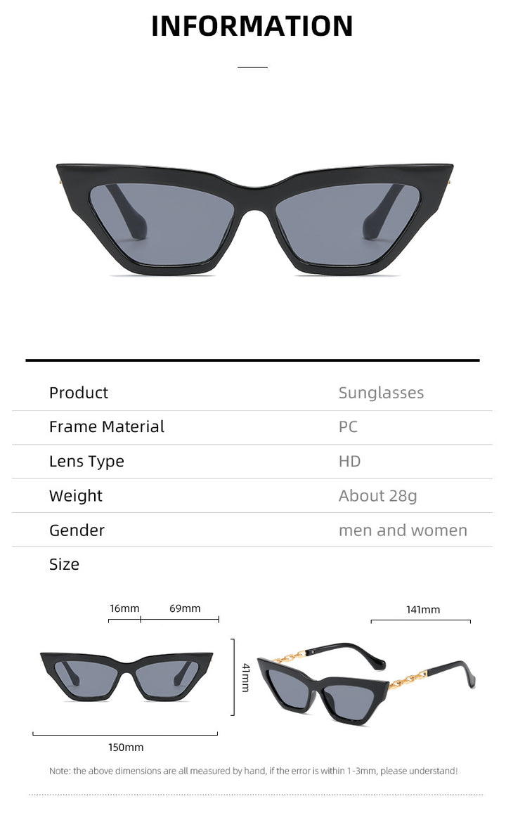 Women edgy cat-eye sunglasses with golden details Stornfield