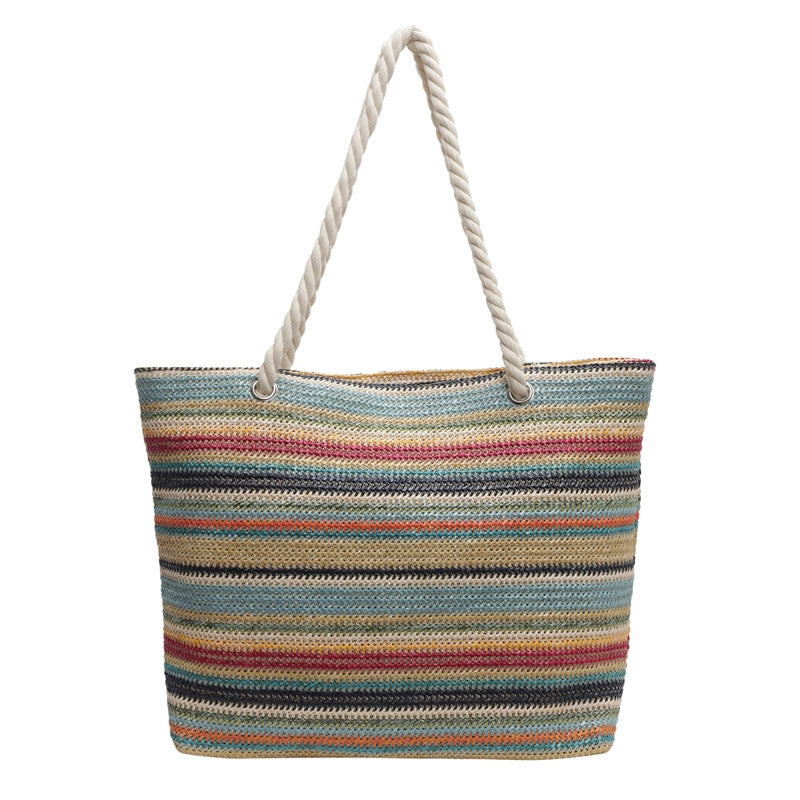 Spacious Striped Beach Tote Stornfield