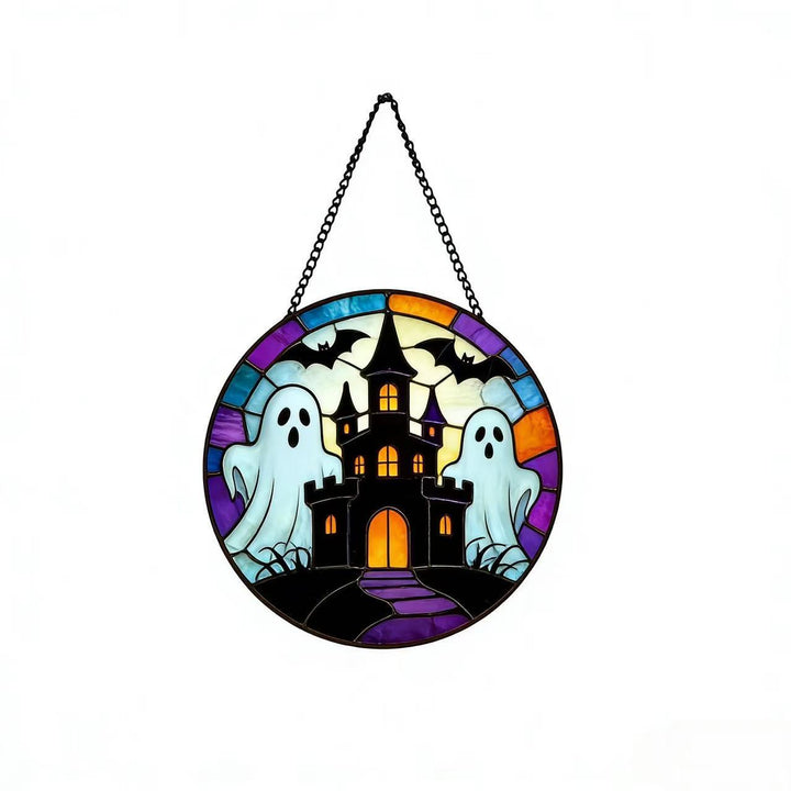 Decorative Skull Stained Glass Wall Art Stornfield