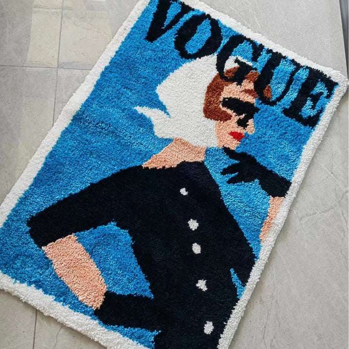 Vogue-Inspired Artistic Plush Area Rug