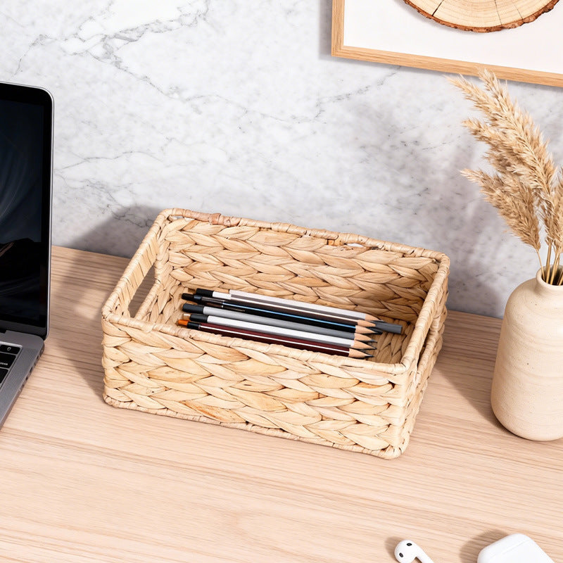 Versatile Rectangular Woven Storage Basket Stornfield