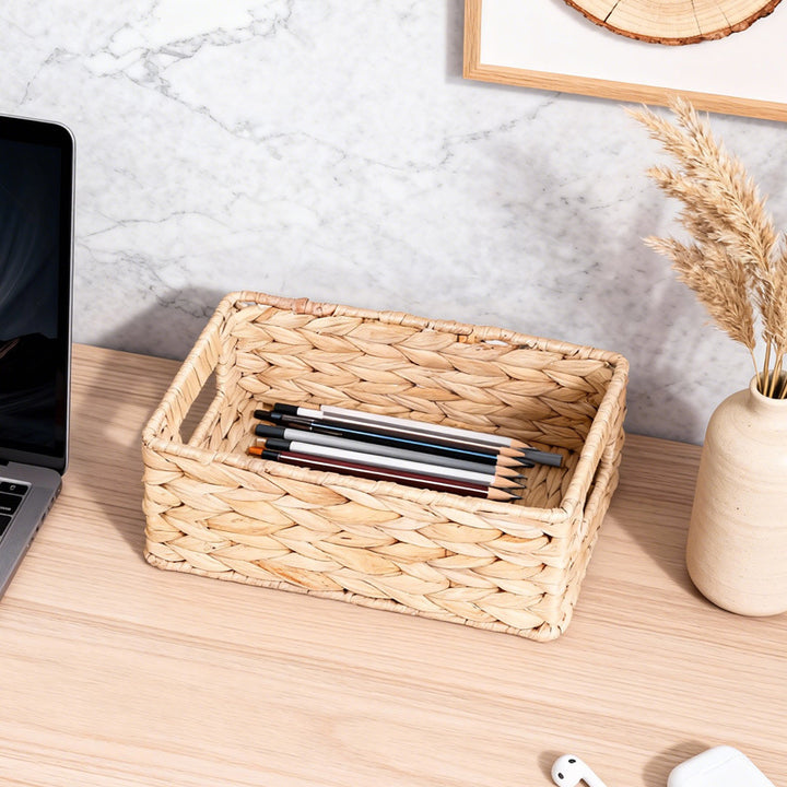 Versatile Rectangular Woven Storage Basket Stornfield