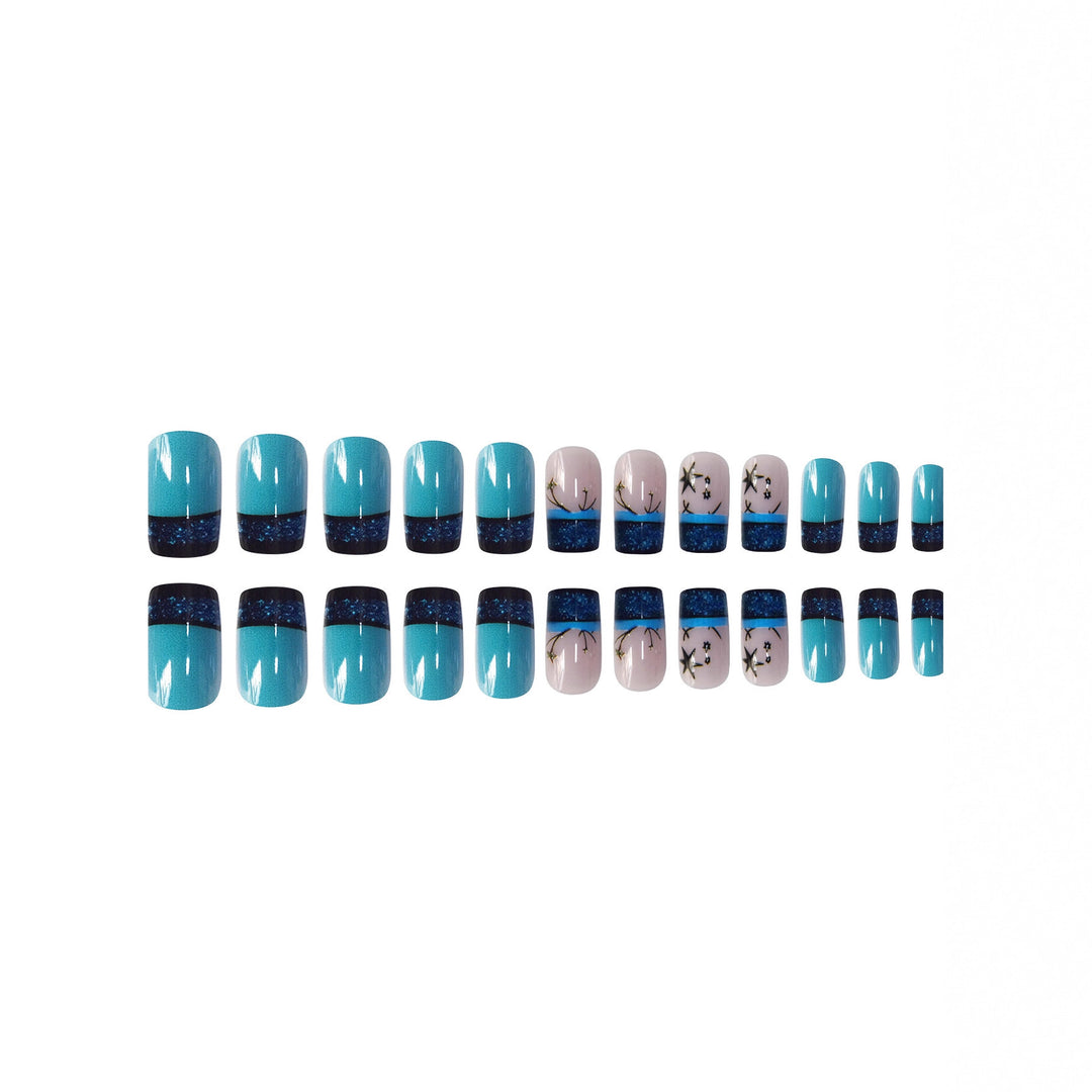 Decorative Glittery Star-Accented Press-On Nail Set Stornfield
