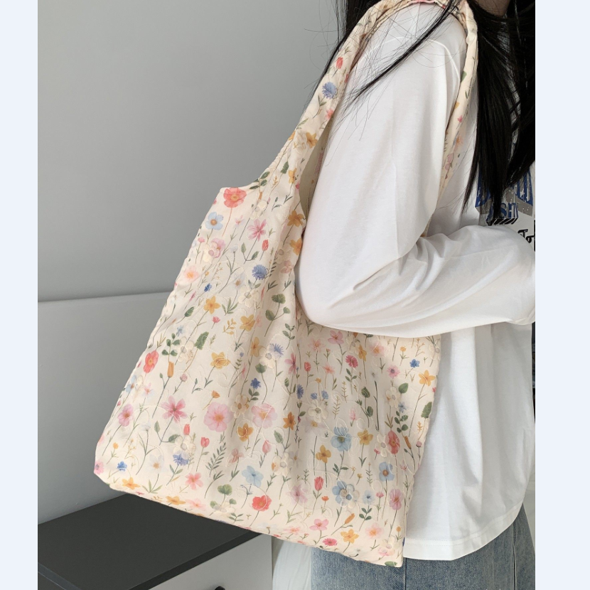 Eco-Friendly Tote Bag With Floral Design Stornfield