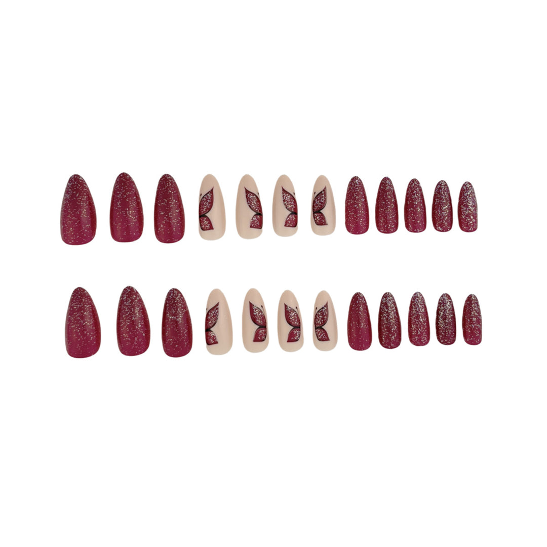 Butterfly-Inspired Glitter Nail Extensions Stornfield