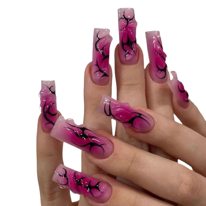Artistic Long Coffin Nail Extensions Stornfield