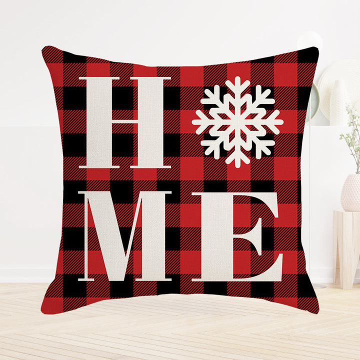 Cozy Holiday-Themed Throw Pillow