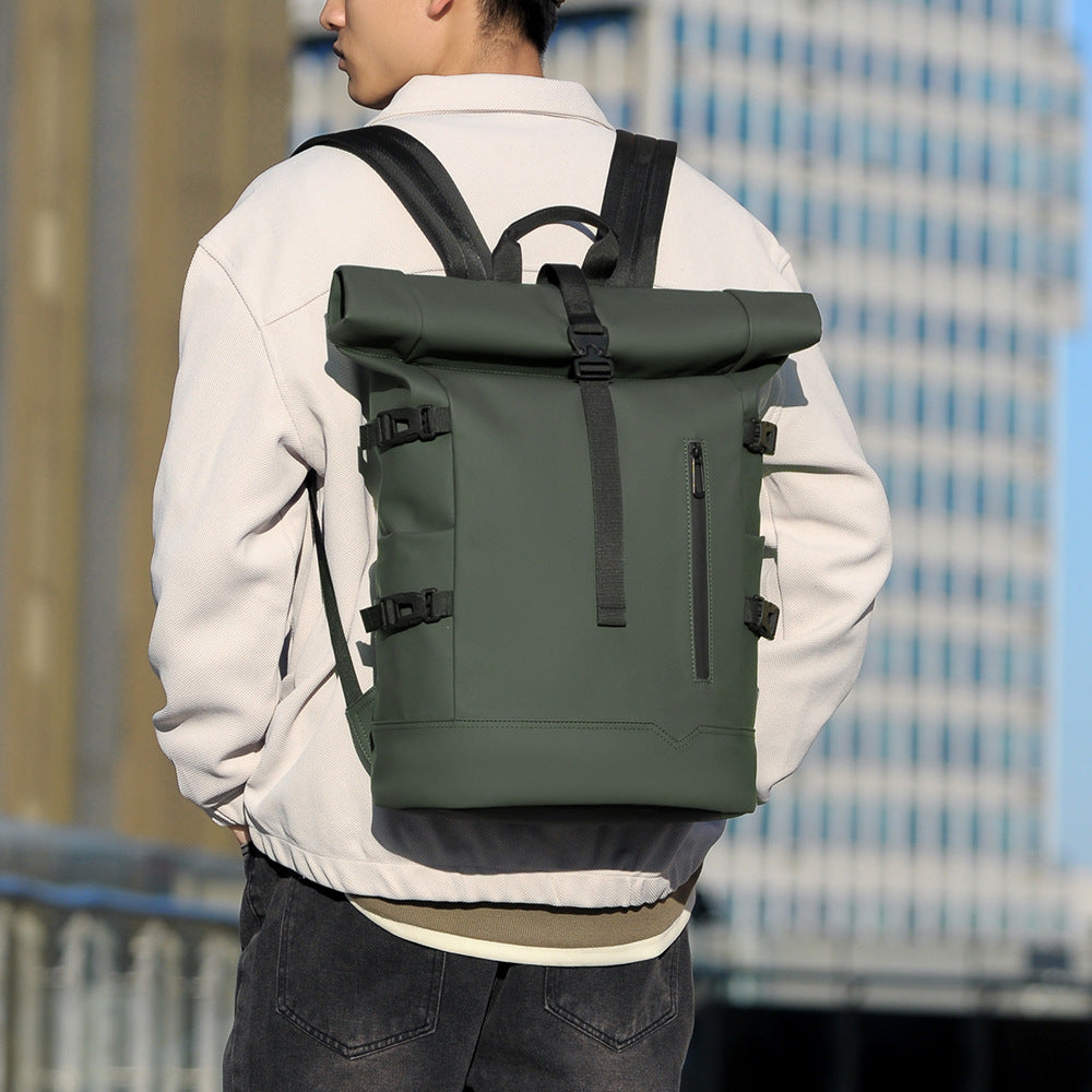 Stylish rolltop backpack with versatile organization compartments Stornfield
