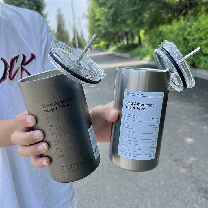 Women's insulated cup with secure lid and practical straw Stornfield