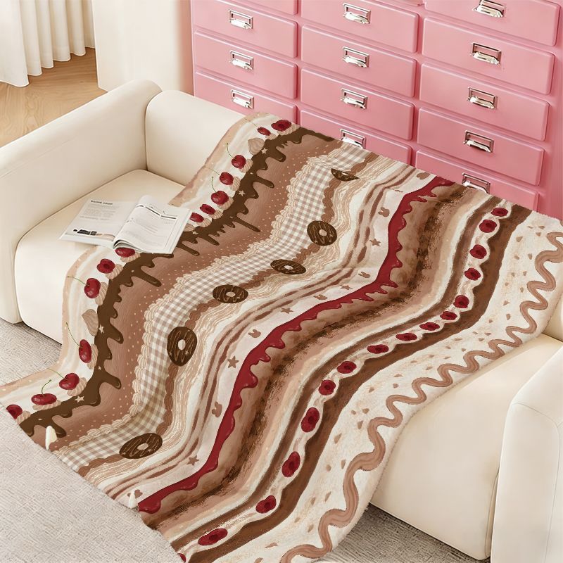 Soft Plush Floral Pattern Throw Blanket