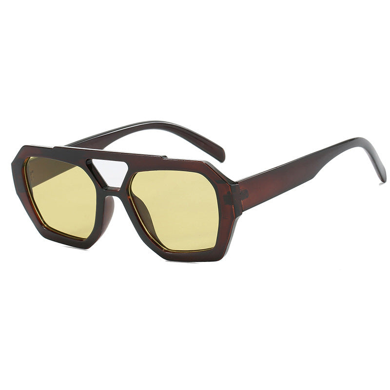 Women's geometric sunglasses made of durable plastic with polarized lenses Stornfield